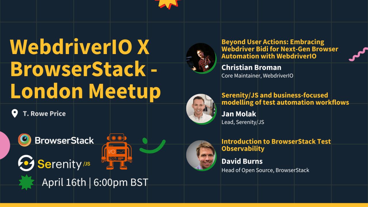 WebDriverIO X BrowserStack London Meetup